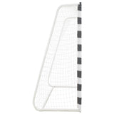 Vidaxl Football Goal 300x200x90 cm de metal blanco y negro