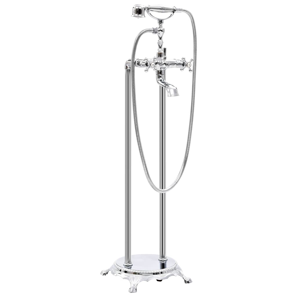 Bidaxl BathTub Crane fristående 99,5 cm rostfritt stål silverfärgad