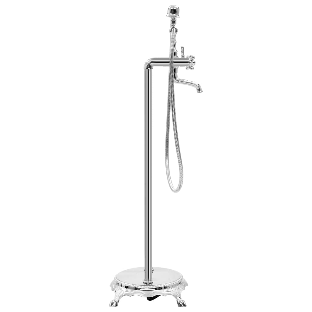 Vidaxl Bathtub Crane frittliggende 99,5 cm rustfritt stål sølvfarget