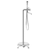 Bidaxl BathTub Crane fristående 99,5 cm rostfritt stål silverfärgad