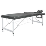 Vidaxl massage table with 2 zones 186x68 cm aluminum frame anthracite