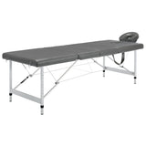 Vidaxl Massagebord med 4 zoner 186x68 cm aluminiumram Anthracite