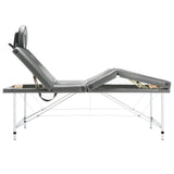 Vidaxl Massagebord med 4 zoner 186x68 cm aluminiumsramme Antracit