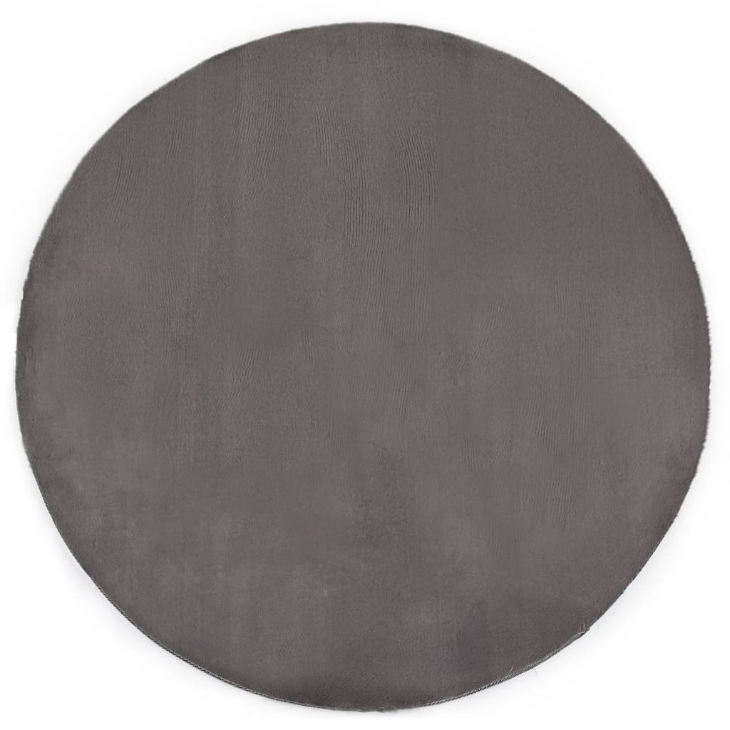 Vidaxl rug 80 cm kënschtlech Kanéngchen Pelz Dark Gray