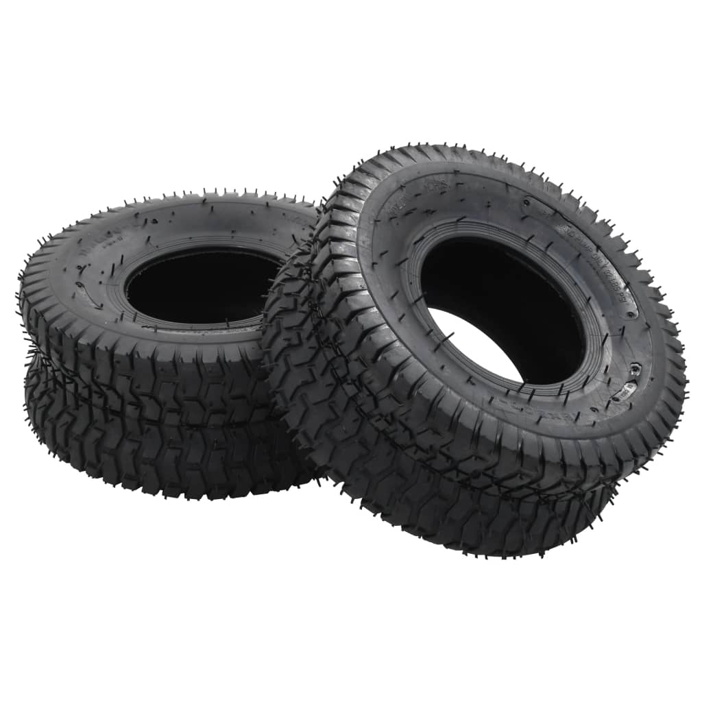 Vidaxl 4-piece wheelbarrow tires inner tape set 15x6.00-6 4PR rubber