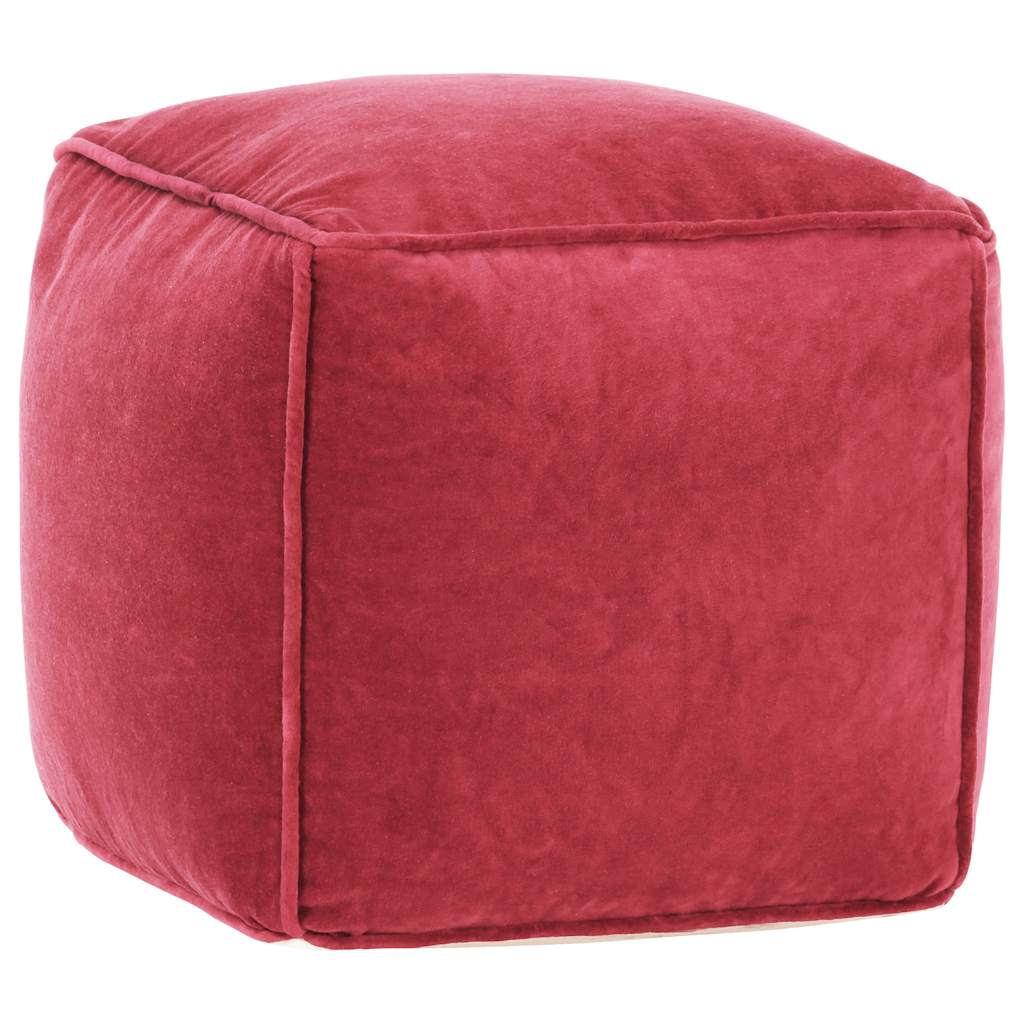 Vidaxl poef 40x40x40 cm katoenfluweel roze