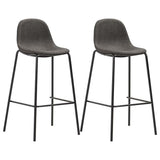 Vidaxl barstoelen 2 st stof donkergrijs