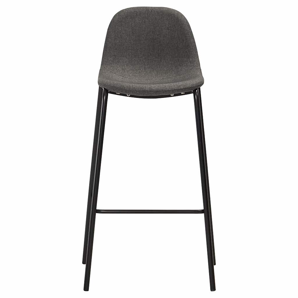 Vidaxl barstoelen 2 st stof donkergrijs