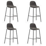 Vidaxl barstoelen 4 st stof donkergrijs