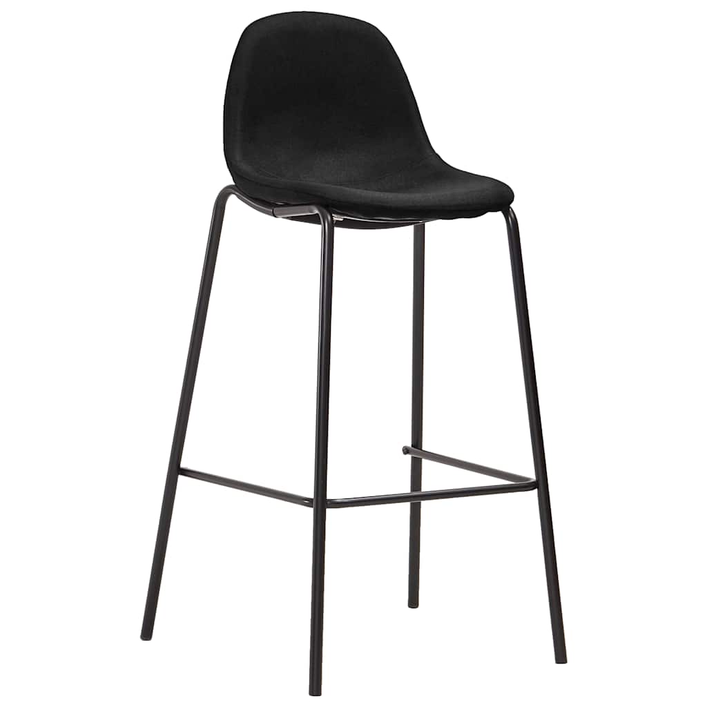 Vidaxl barstoelen 2 st stof zwart
