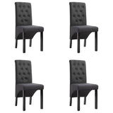 Vidaxl eetkamerstoelen 4 st stof donkergrijs