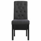 Vidaxl eetkamerstoelen 4 st stof donkergrijs