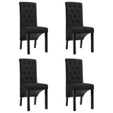 Vidaxl eetkamerstoelen 4 st stof zwart