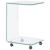 Vidaxl salontafel 45x40x63 cm gehard glas