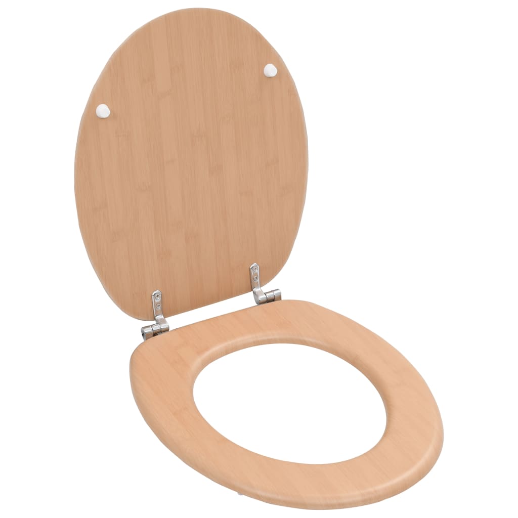 Vidaxl toiletpladser 2 st med låg bambusdesign MDF