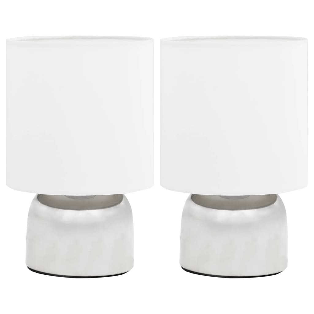 VIDAXL TABLE LAMPS 2 STS MED EN JUNKTION Knap E14 Hvid