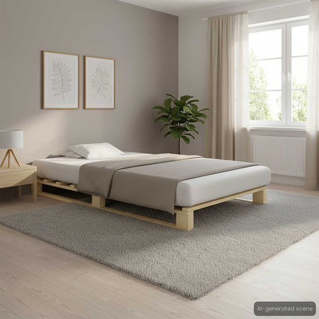Vidaxl bedframe pallet massief grenenhout 90x200 cm