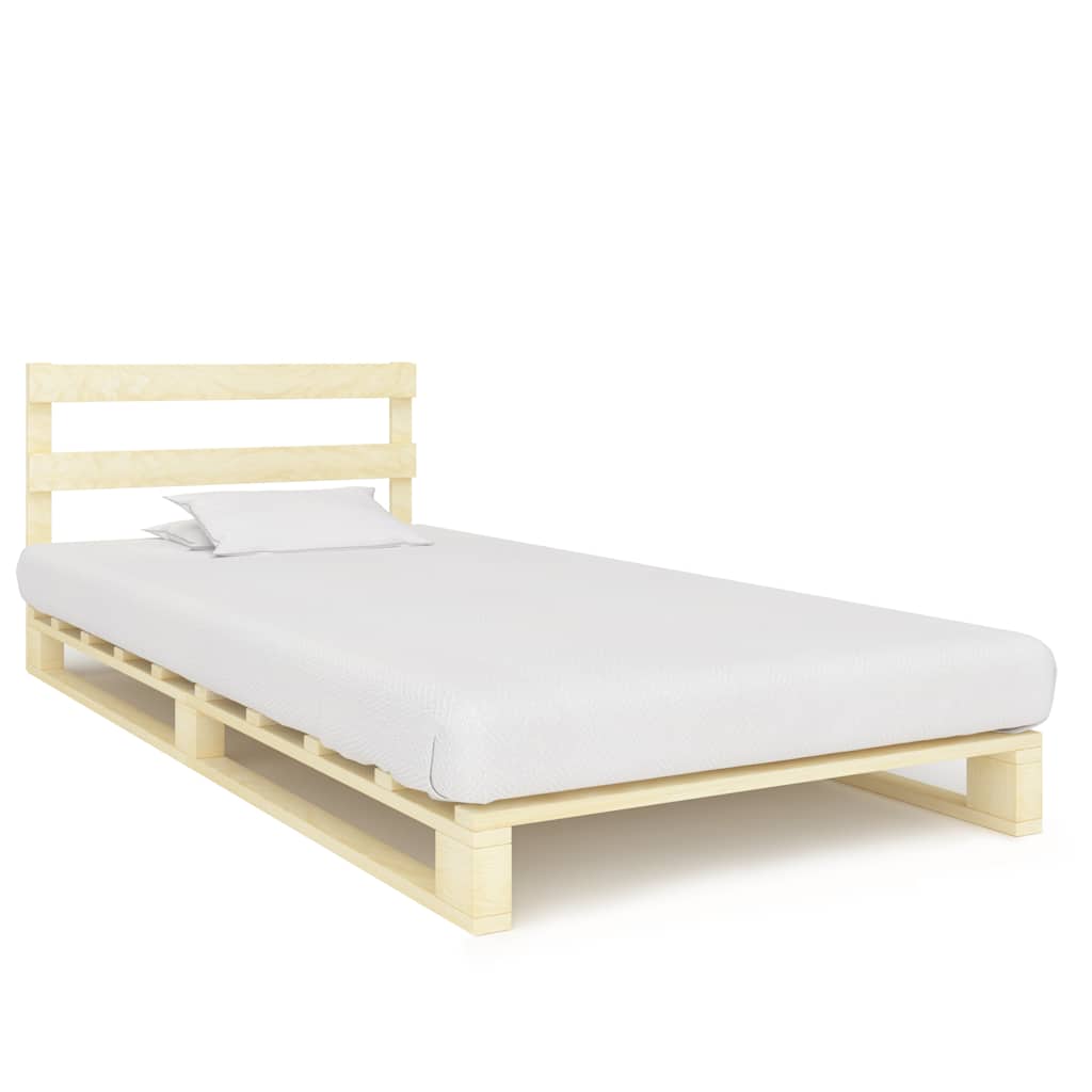 Vidaxl bedframe pallet massief grenenhout 100x200 cm