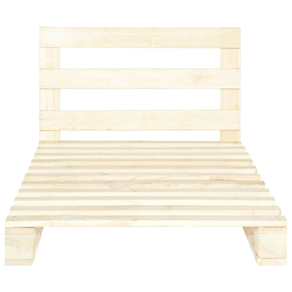 Vidaxl bedframe pallet massief grenenhout 100x200 cm