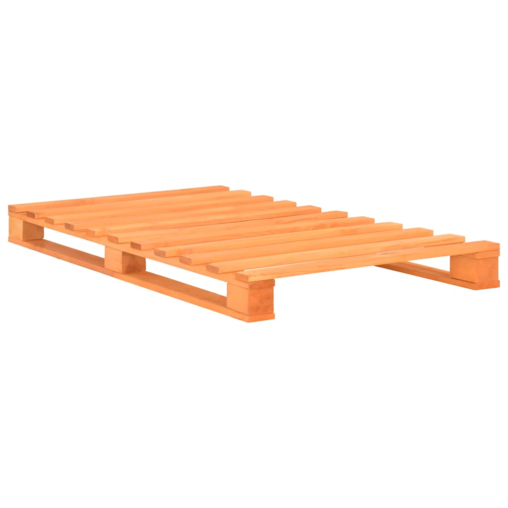 Vidaxl bedframe pallet massief grenenhout bruin 100x200 cm