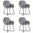 Vidaxl eetkamerstoelen 4 st fluweel grijs
