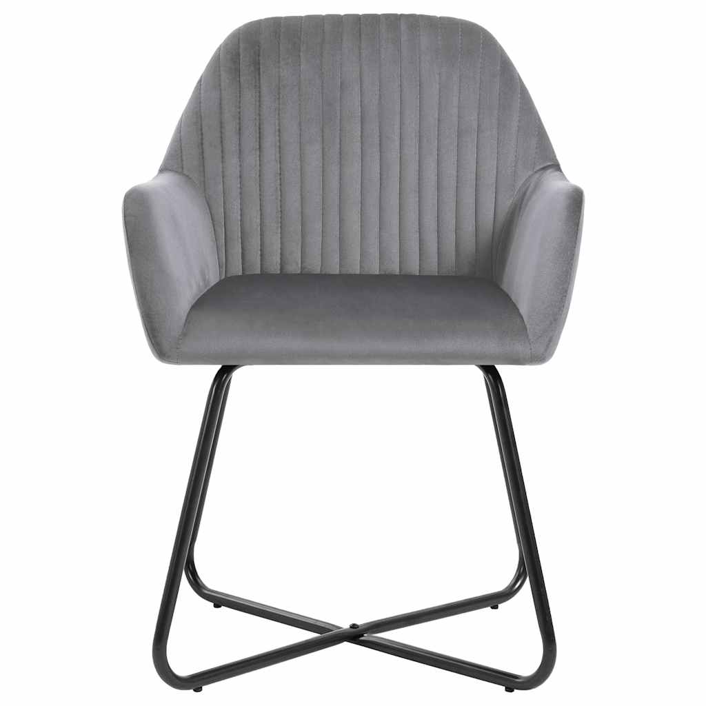 Vidaxl eetkamerstoelen 6 st fluweel grijs