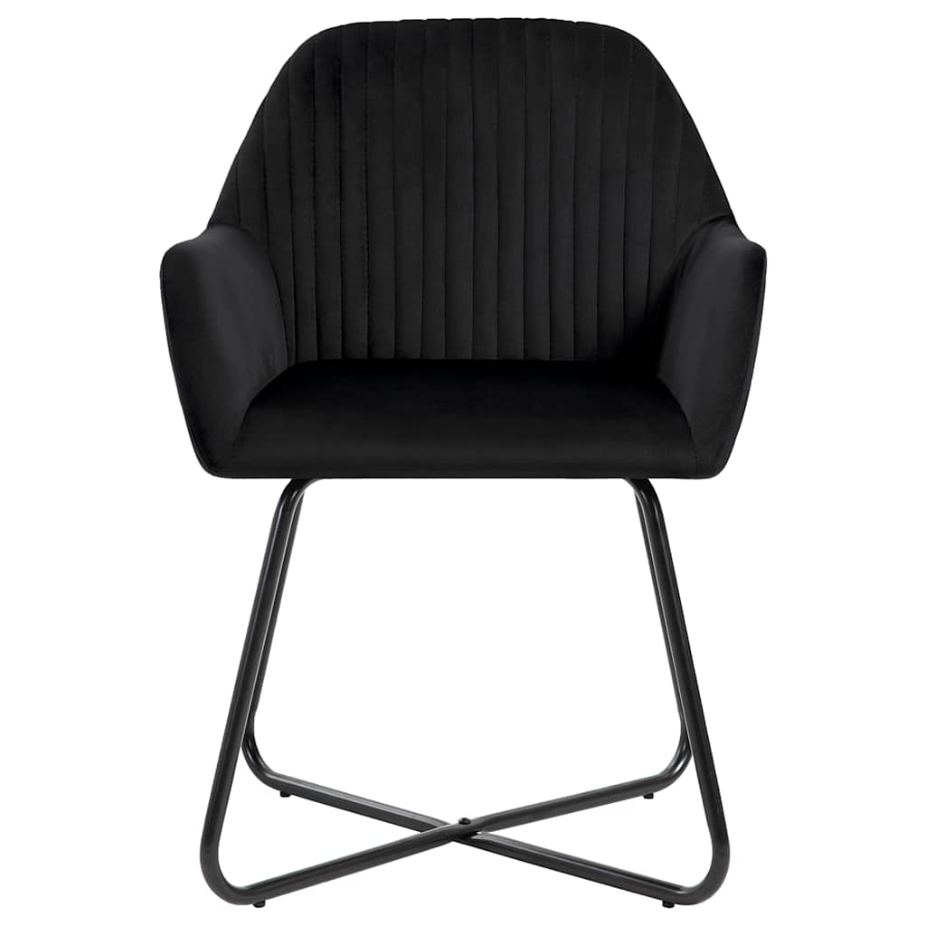 Vidaxl eetkamerstoelen 6 st fluweel zwart