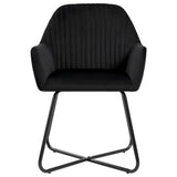 Vidaxl eetkamerstoelen 6 st fluweel zwart