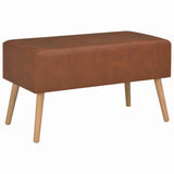 Vidaxl bank met lades 80 cm kunstleer bruin