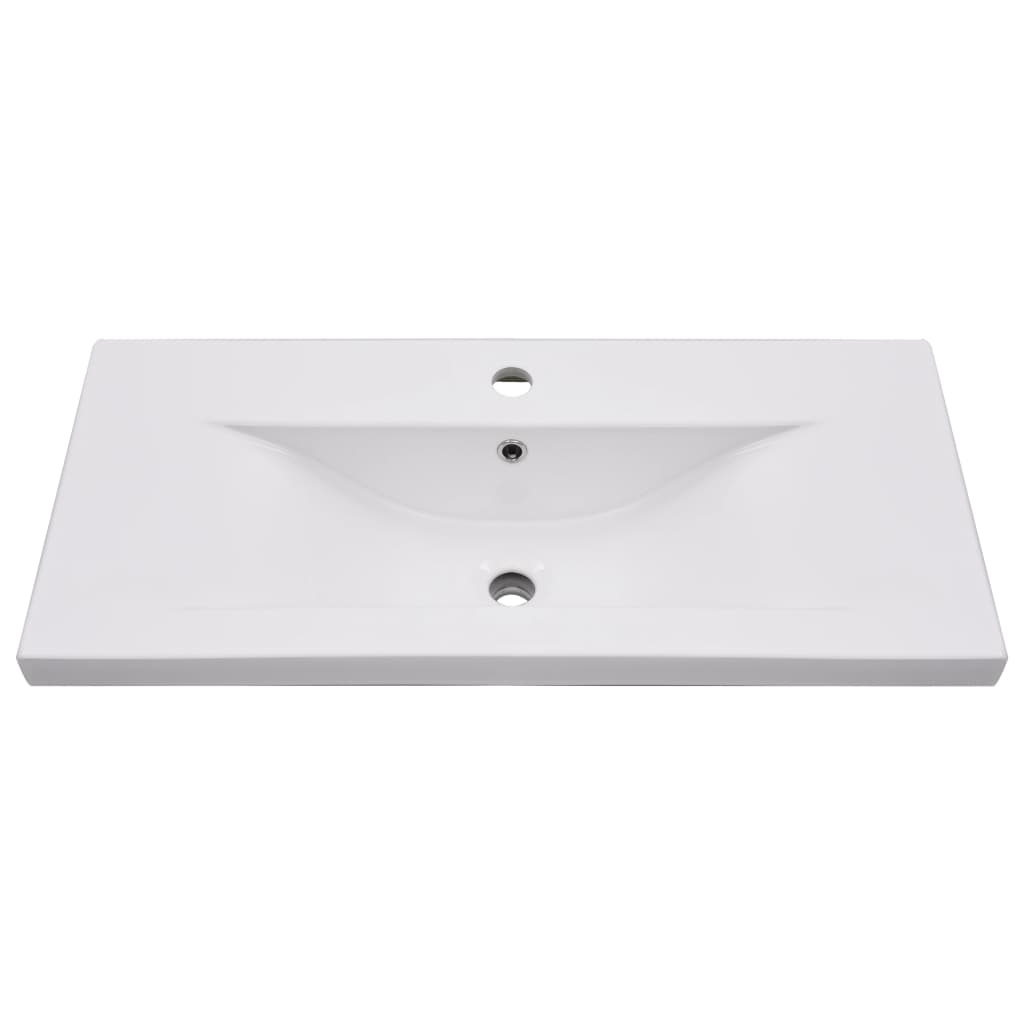 Vidaxl Zbudowany -w myjni Tabela 81x39.5x18,5 cm ceramiczna biała