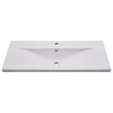 Vidaxl gebaut -in -Wasch Tabelle 101x39.5x18,5 cm Keramik Weiß