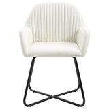 Vidaxl eetkamerstoelen 4 st stof crèmekleurig