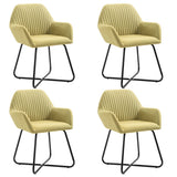 Vidaxl eetkamerstoelen 4 st stof groen