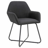 Vidaxl eetkamerstoelen 6 st stof zwart