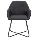 Vidaxl eetkamerstoelen 6 st stof zwart