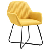 Vidaxl eetkamerstoelen 4 st stof geel