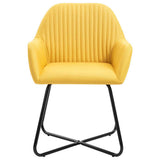 Vidaxl eetkamerstoelen 4 st stof geel