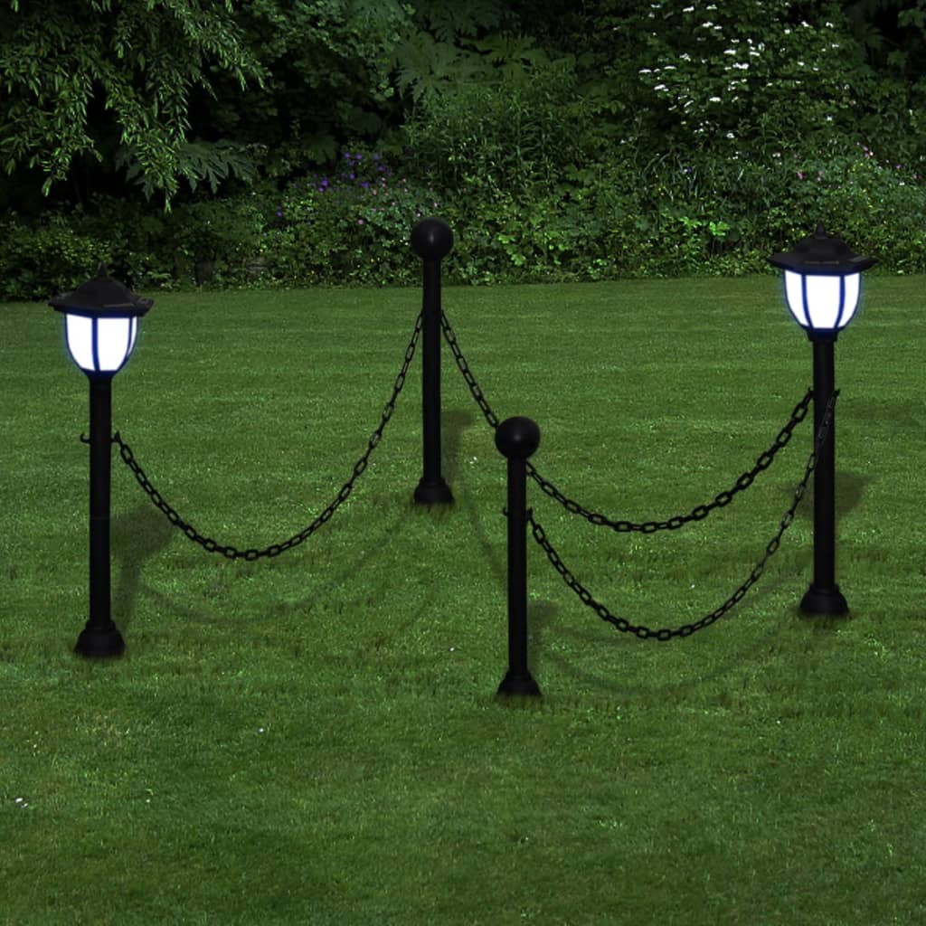 Vidaxl Solar Lamps 4 St s oplocením a sloupky