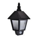 Vidaxl Solar Wall Lamps 2 Sts avec un capteur aimant noir