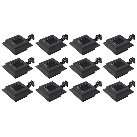 Vidaxl solarlampen 12 st led vierkant 12 cm zwart