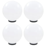 Lampade a lampadina a LED Vidaxl 4 pezzi round 30 cm PMMA