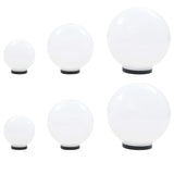 Vidaxl 6-delige led-bollampenset rond 20 30 40 cm pmma