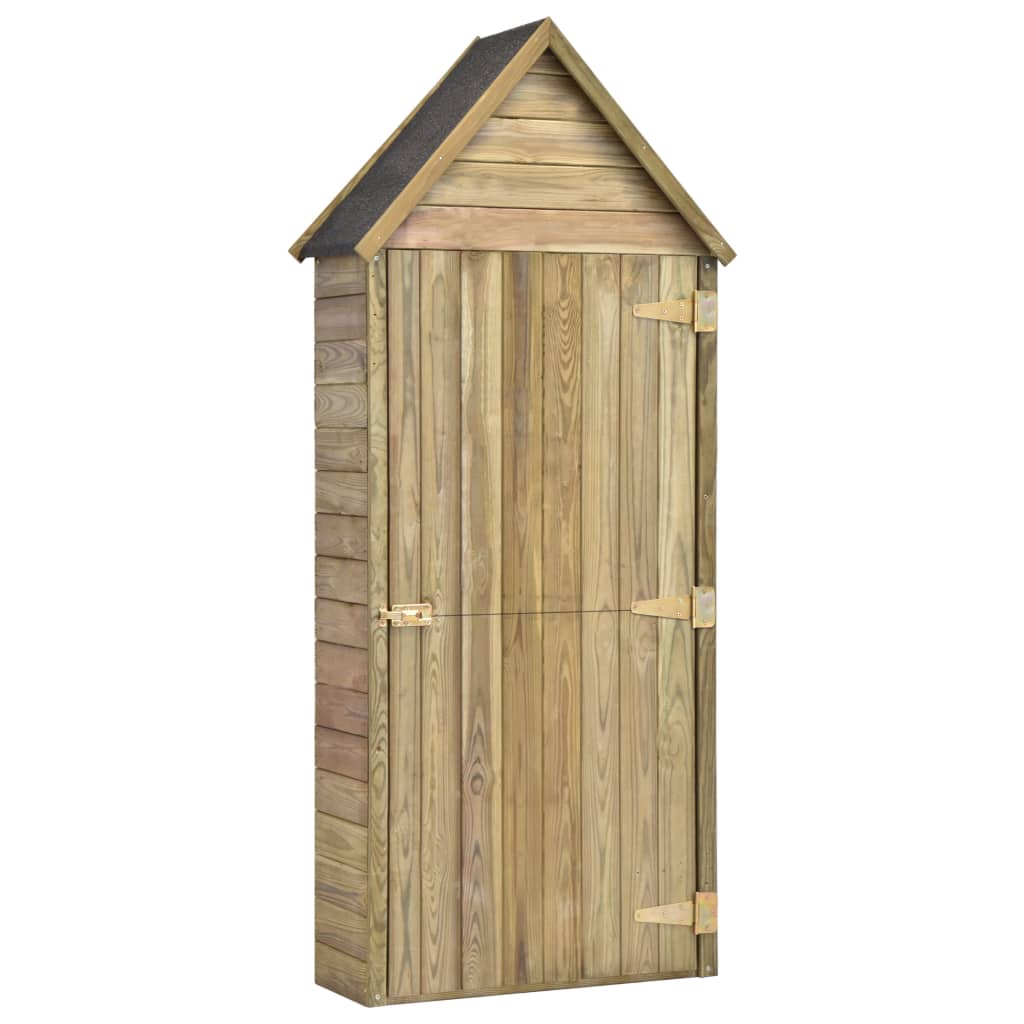 Vidaxl Garden Shed con puerta 69.5x32x178 cm Madera de pino impregnada