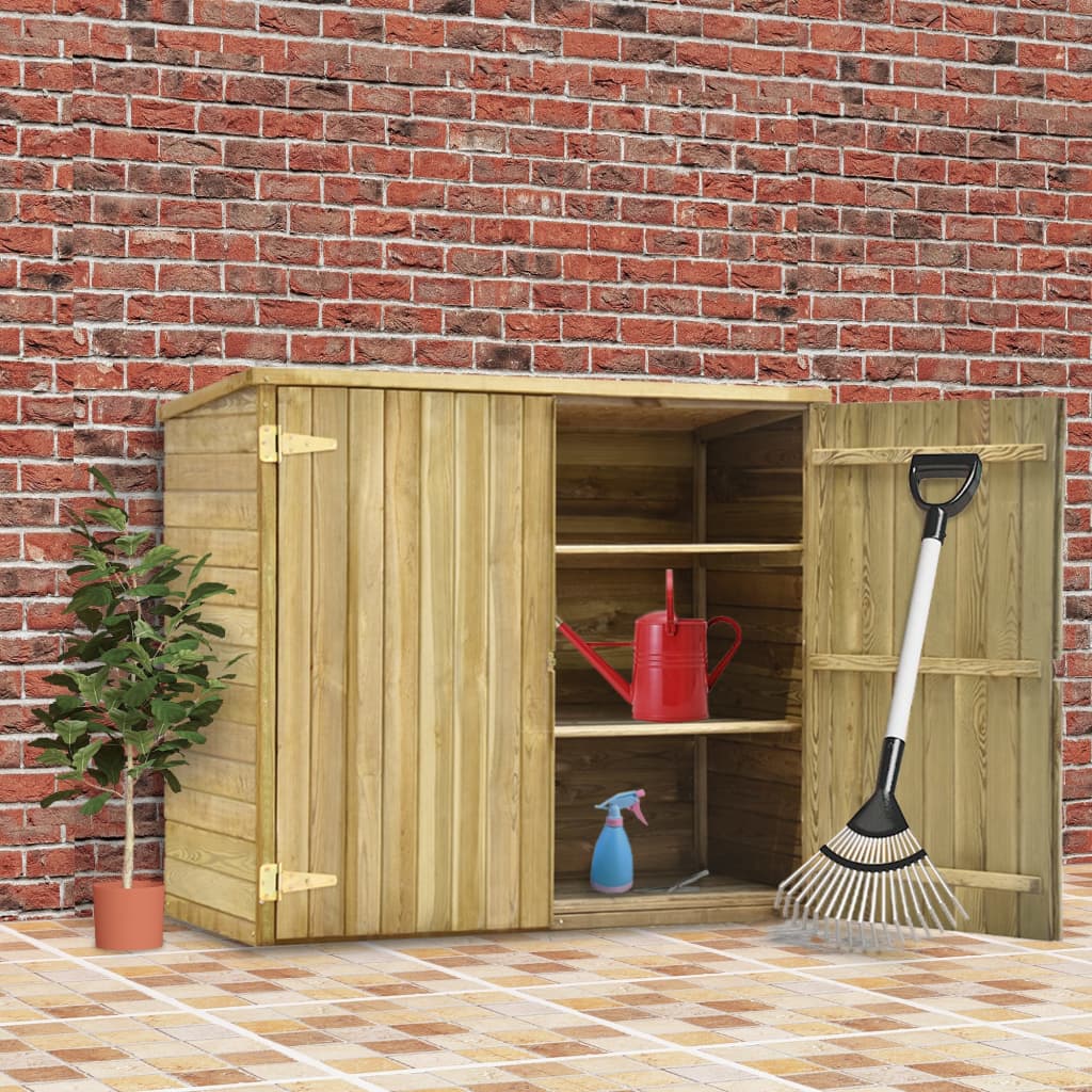 Vidaxl Garden Shed 135x60x123 cm Imprægneret fyrretræ