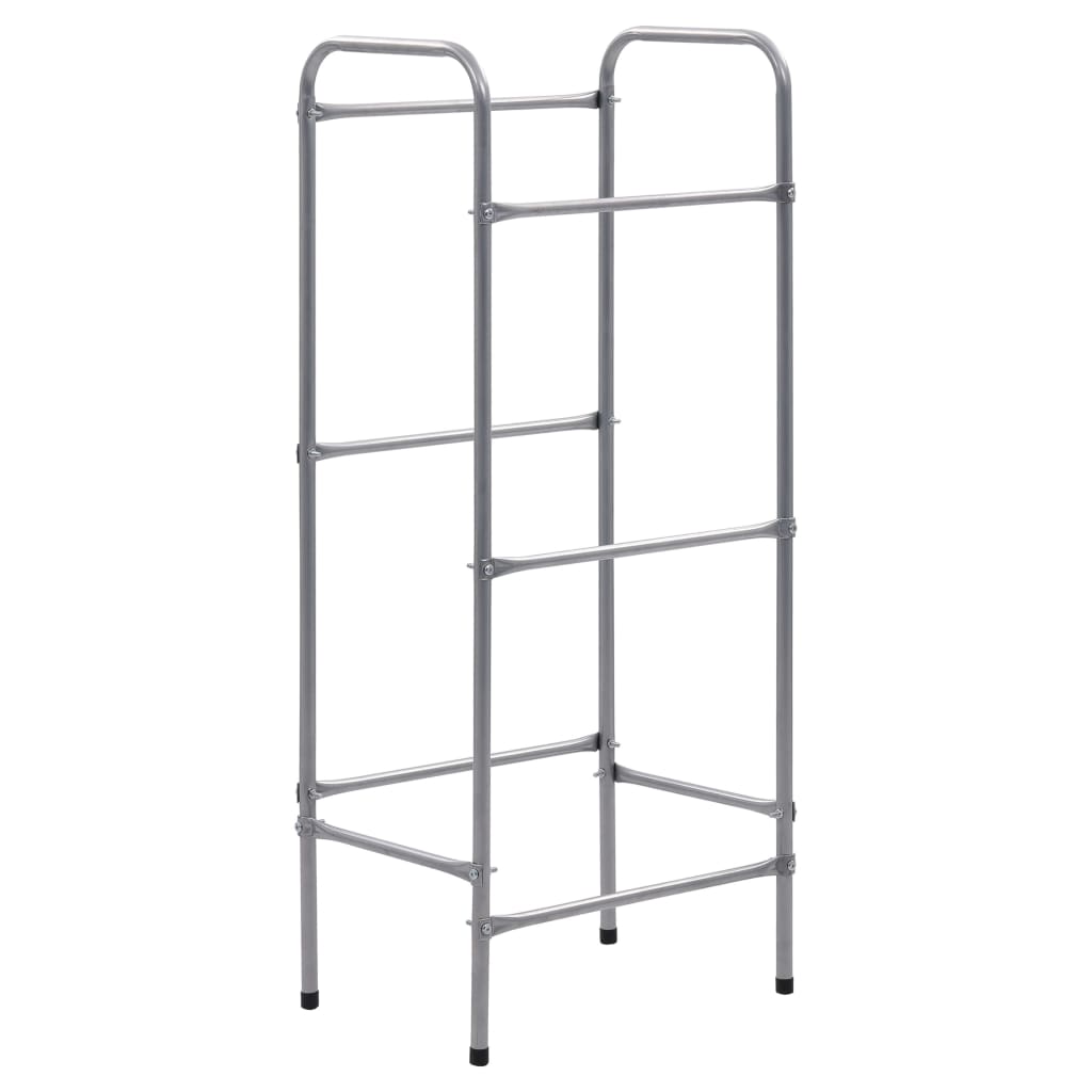 Rack de rangement Vidaxl pour 3 caisses 50x33x116 en acier en argent coloré