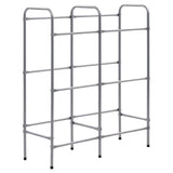 Vidaxl storage rack for 6 crates 96x33x116 cm steel silver colored