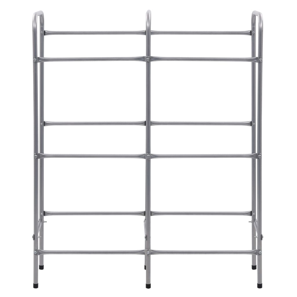 Vidaxl storage rack for 6 crates 96x33x116 cm steel silver colored