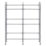 Rack de stockage Vidaxl pour 6 caisses 96x33x116 cm en acier argenté coloré