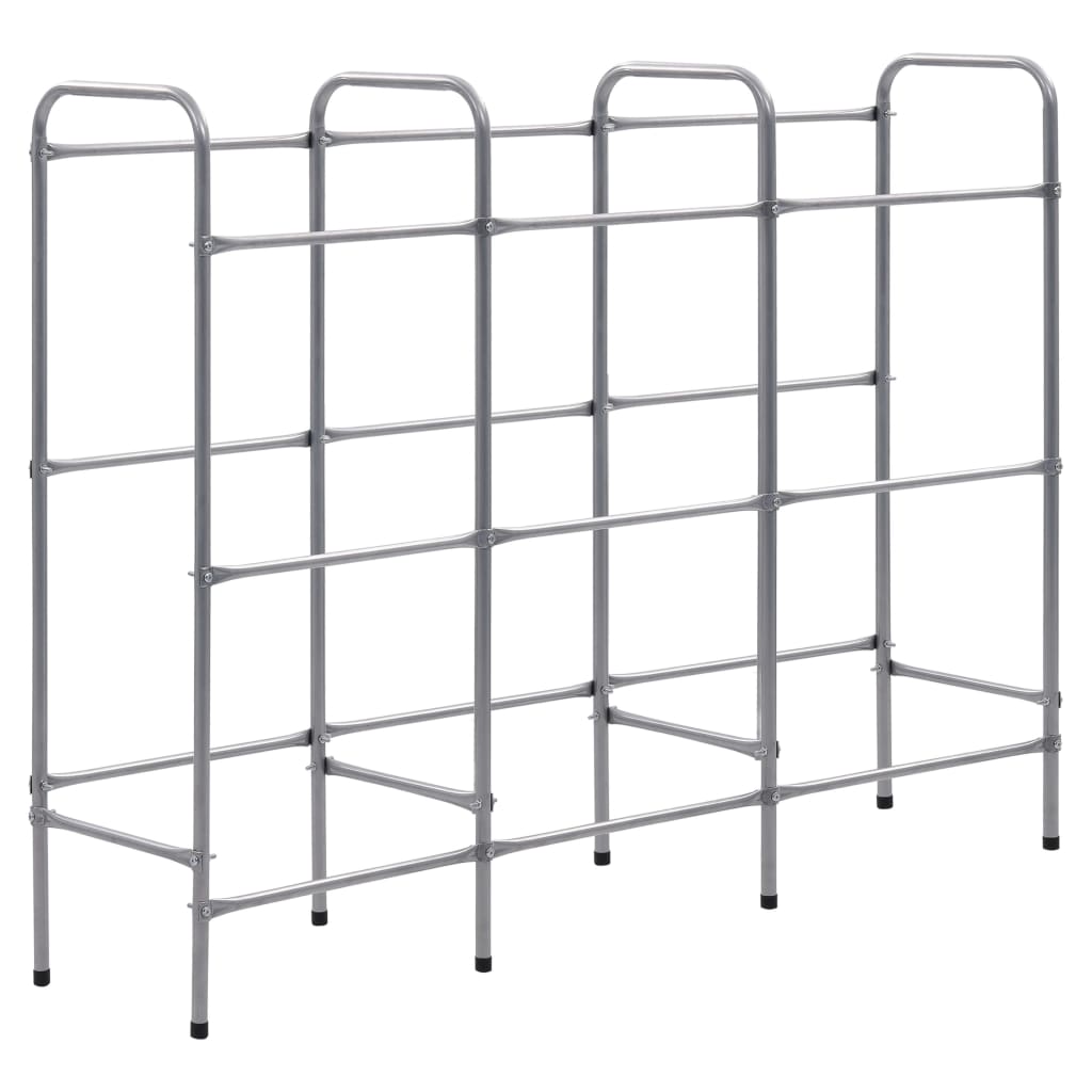 Vidaxl Storage Rack til 9 kasser 145x33x116 stål sølvfarvet