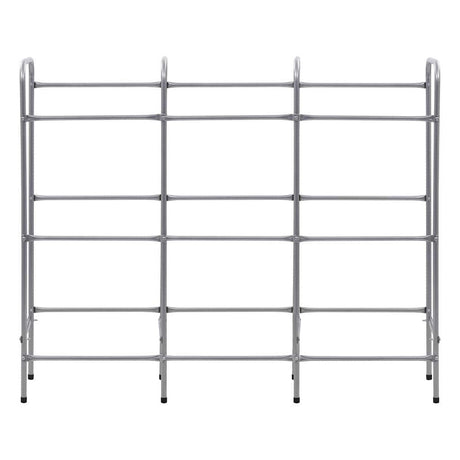 Vidaxl opbergrek voor 9 kratten 145x33x116 staal zilverkleurig